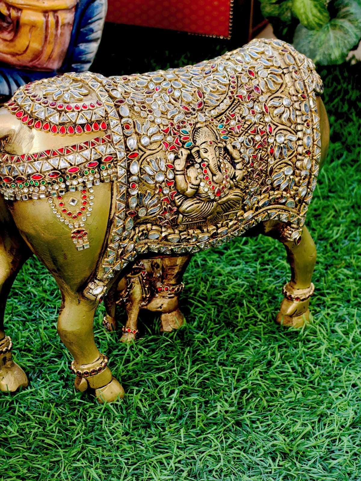 Cow Calf in brass