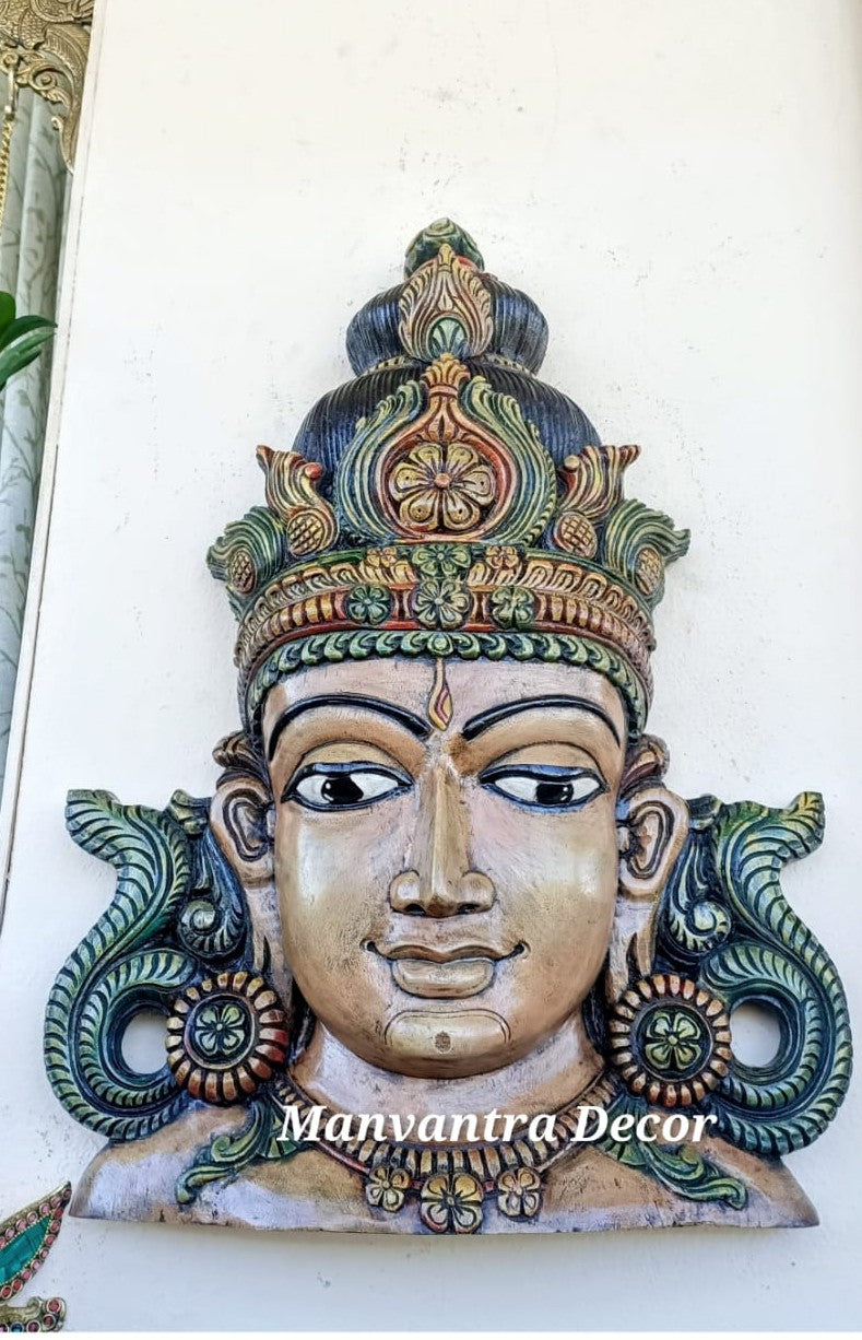 Indonesian wall face sculpture