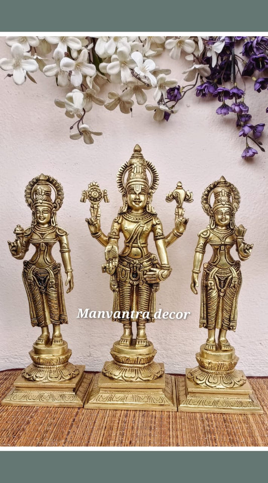 Vishnu set in pure brass
