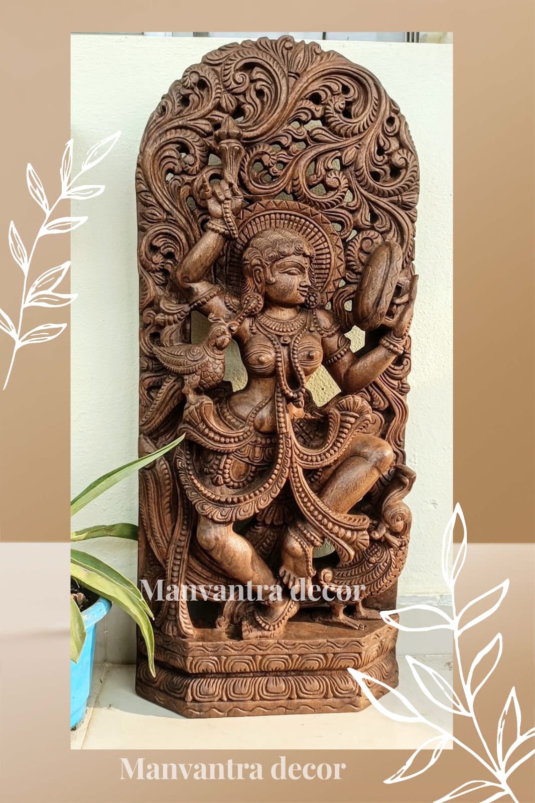 3 feet Apsara wall panel