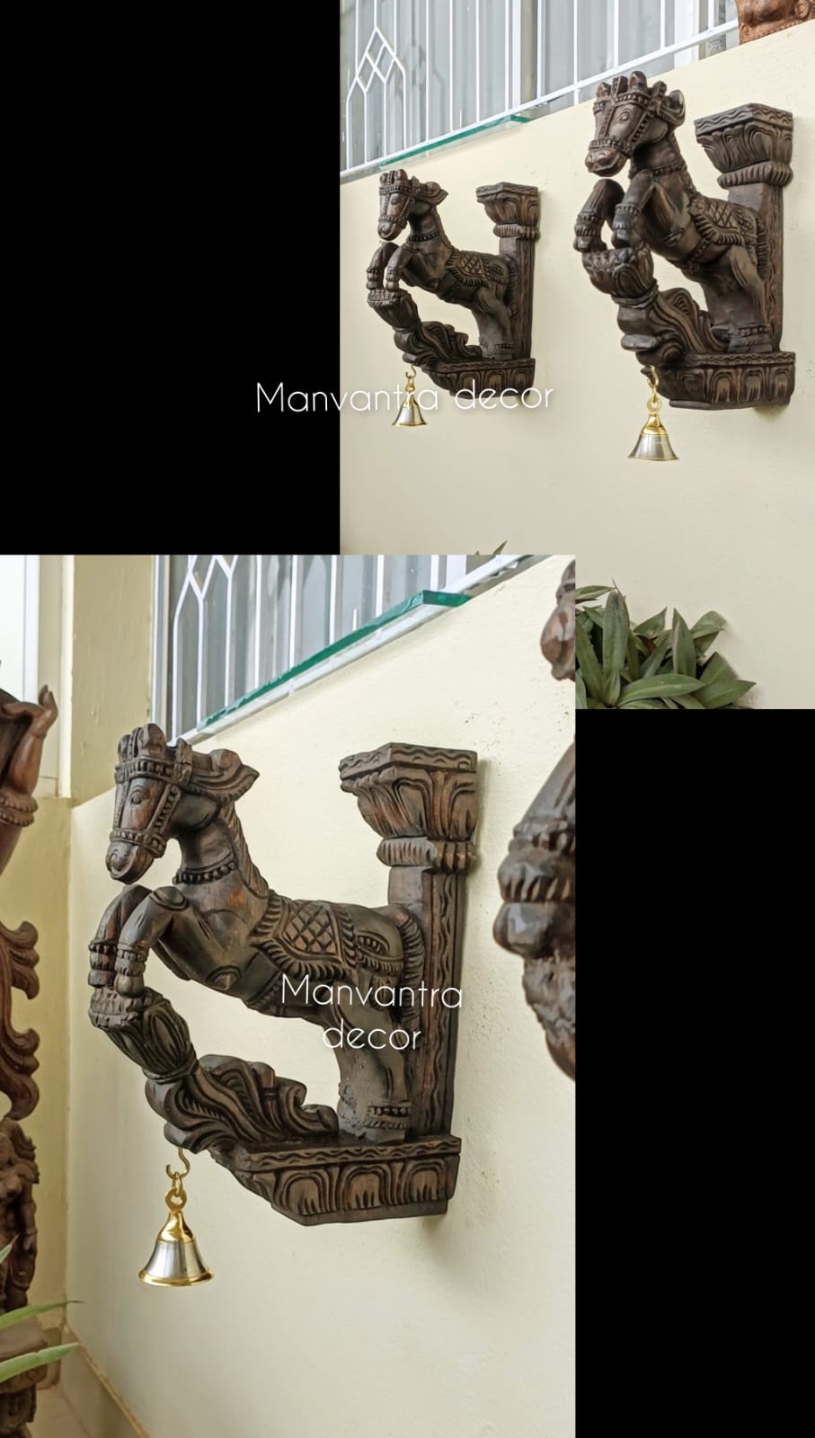 Corbels/brackets pair - horse design