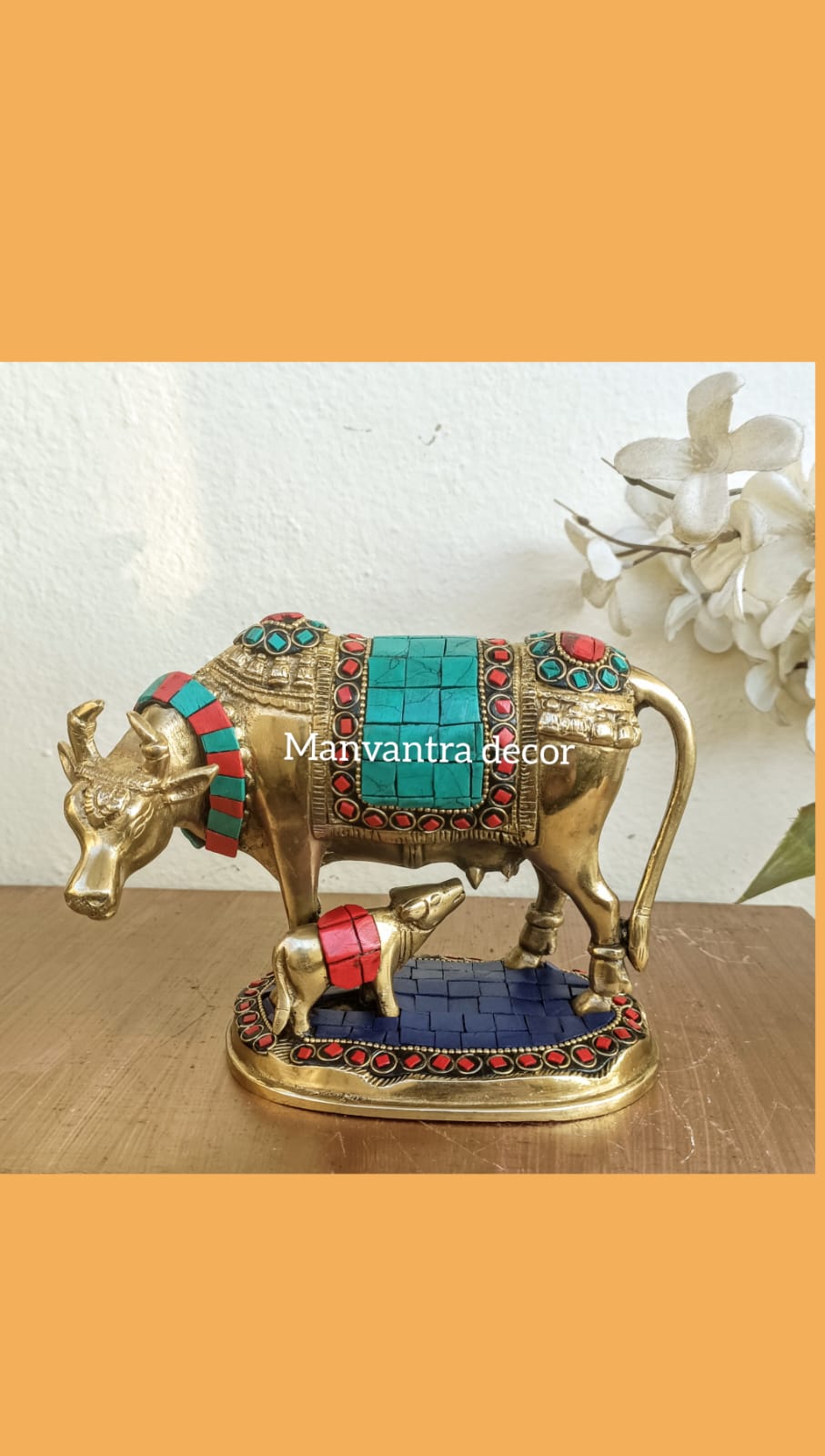 Cow calf in stonework