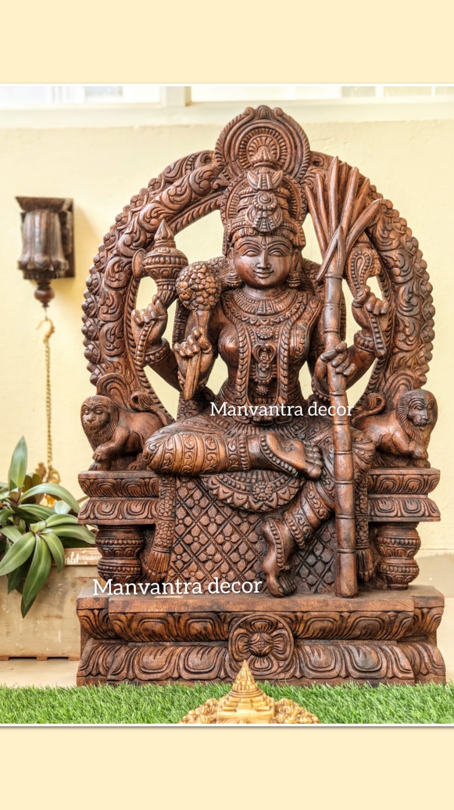 Lalitha Devi idol in solid teak wood Completely hand carved
