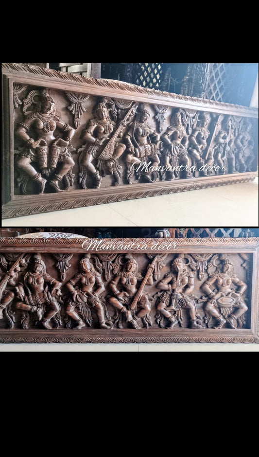 Wooden Apsara panel