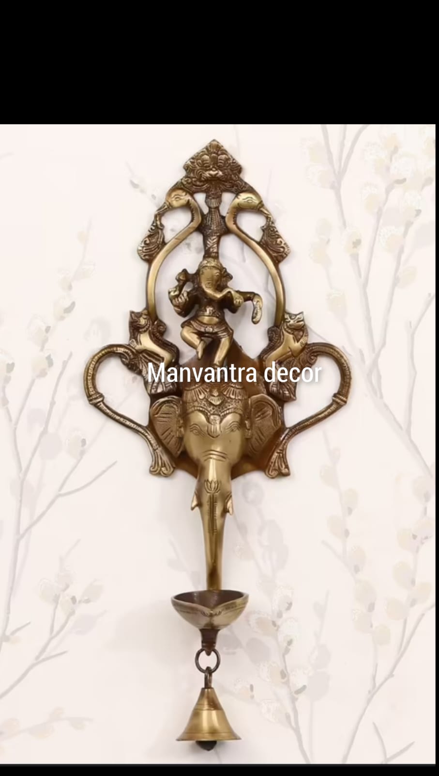 Elephant with Ganesh wall hang Diya