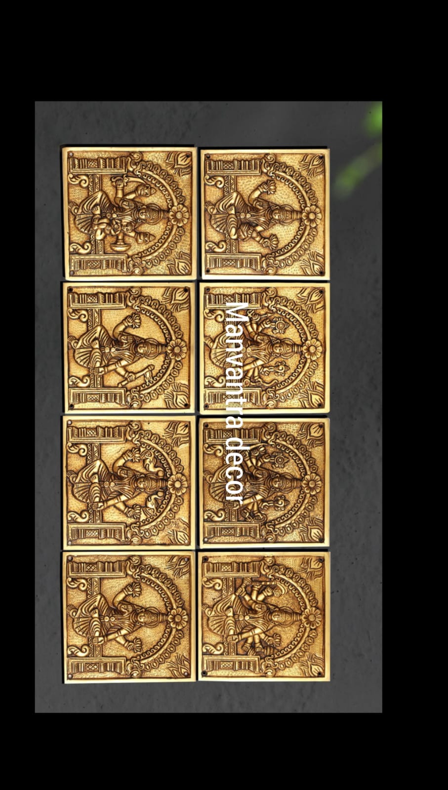 Astalaxmi wall hang in brass