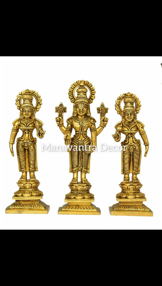Balaji idol with sridevi and bhudevi