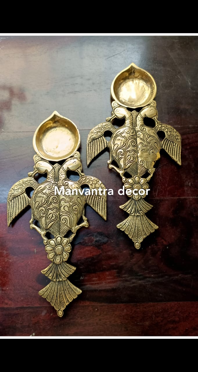 Diya arti spoon double bird