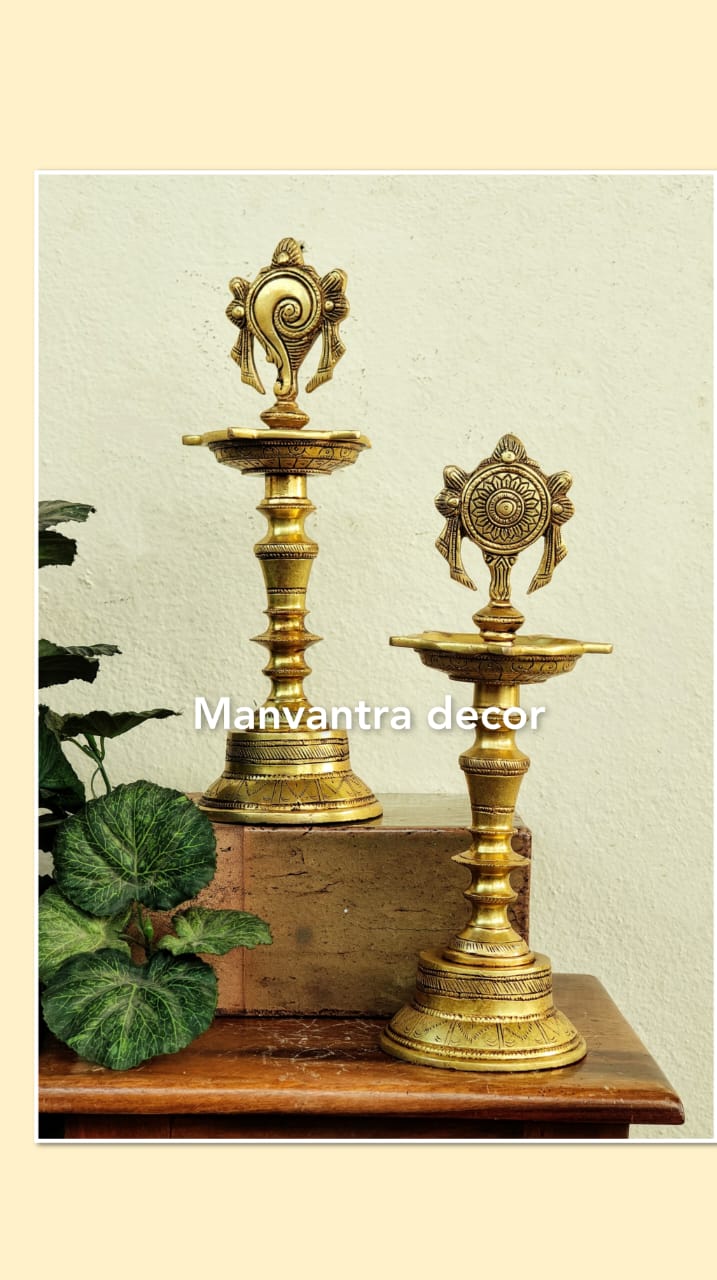 Shanku chakra lamp set