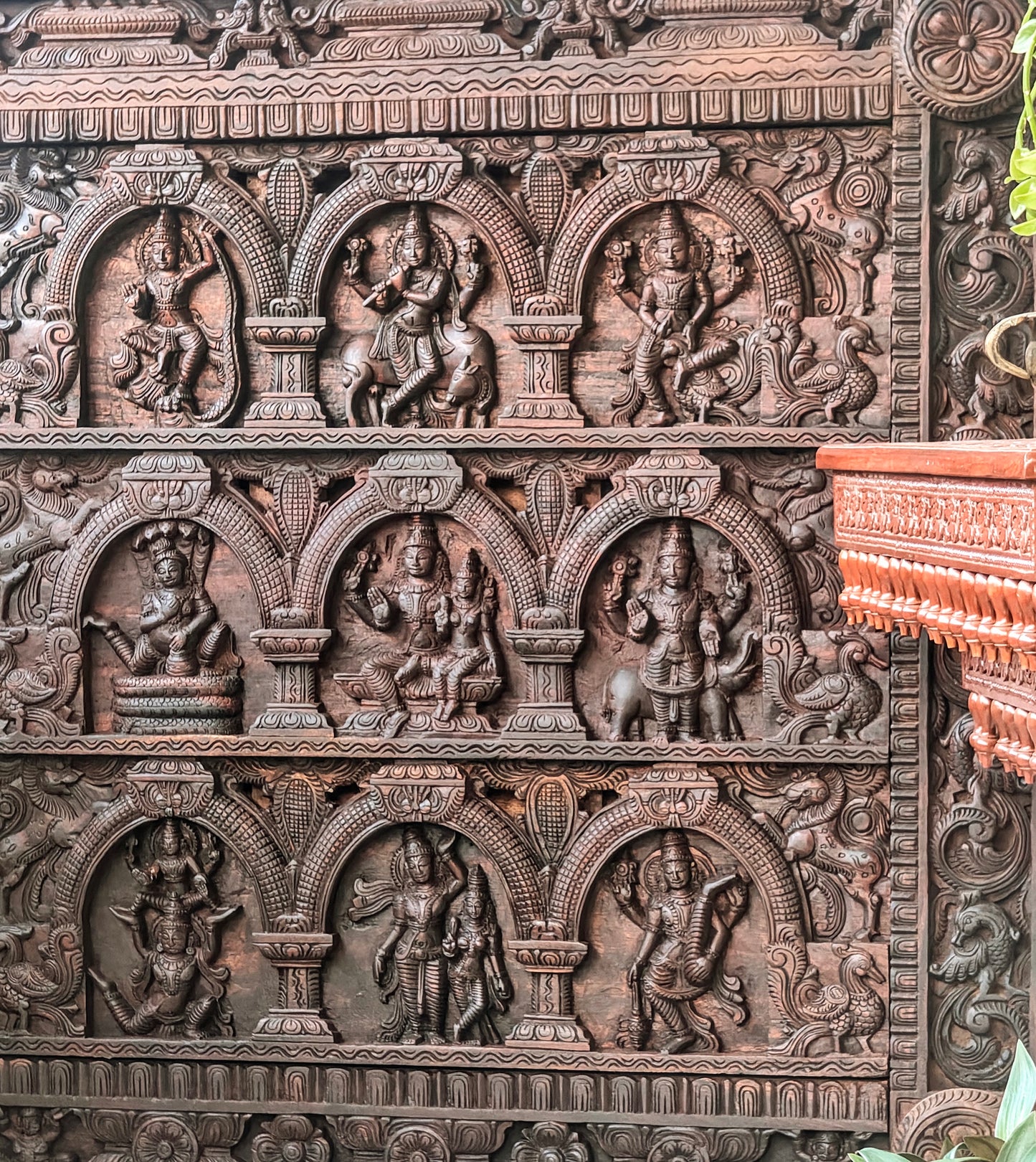 Wooden vishnu panel