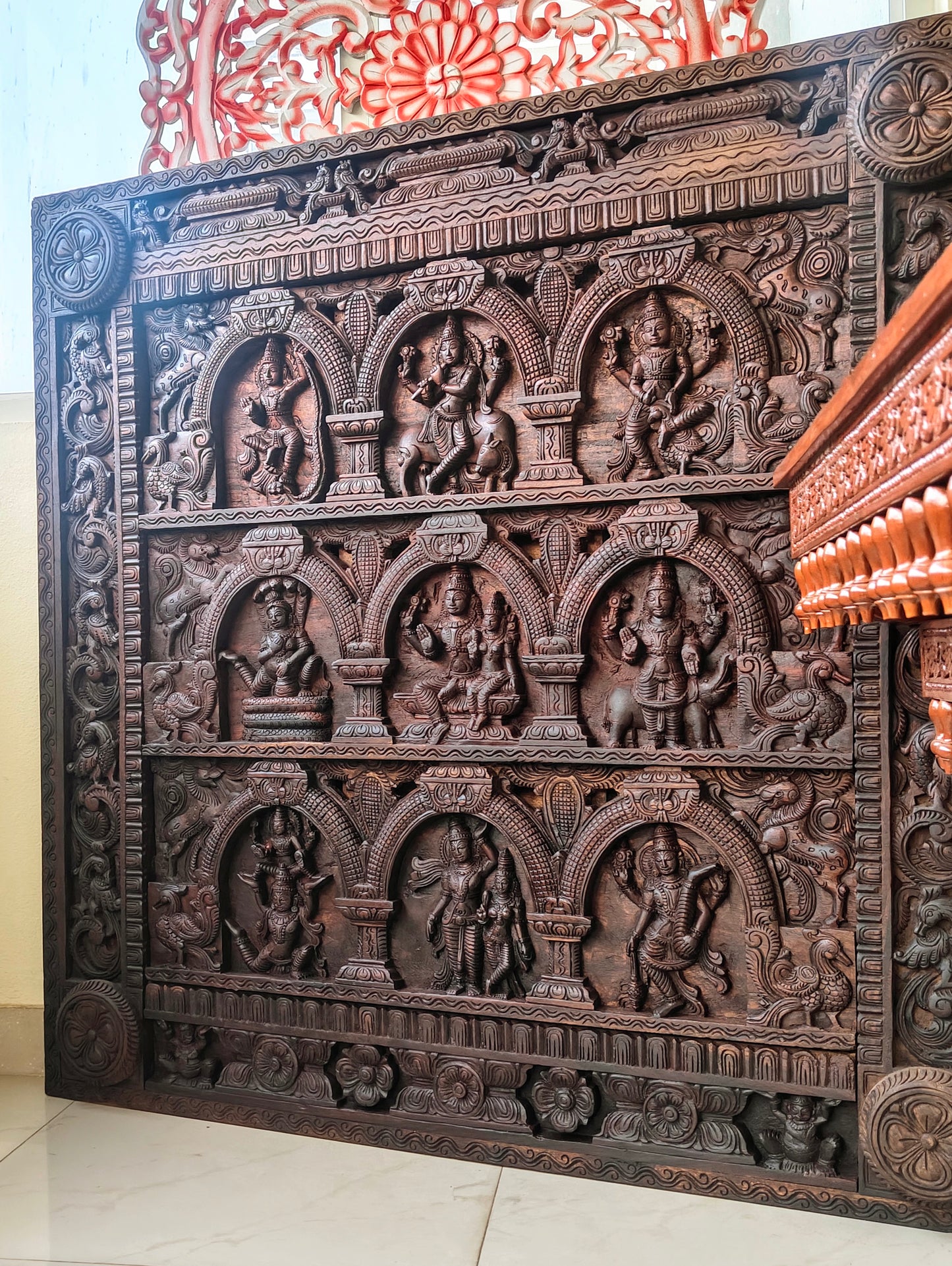 Wooden vishnu panel