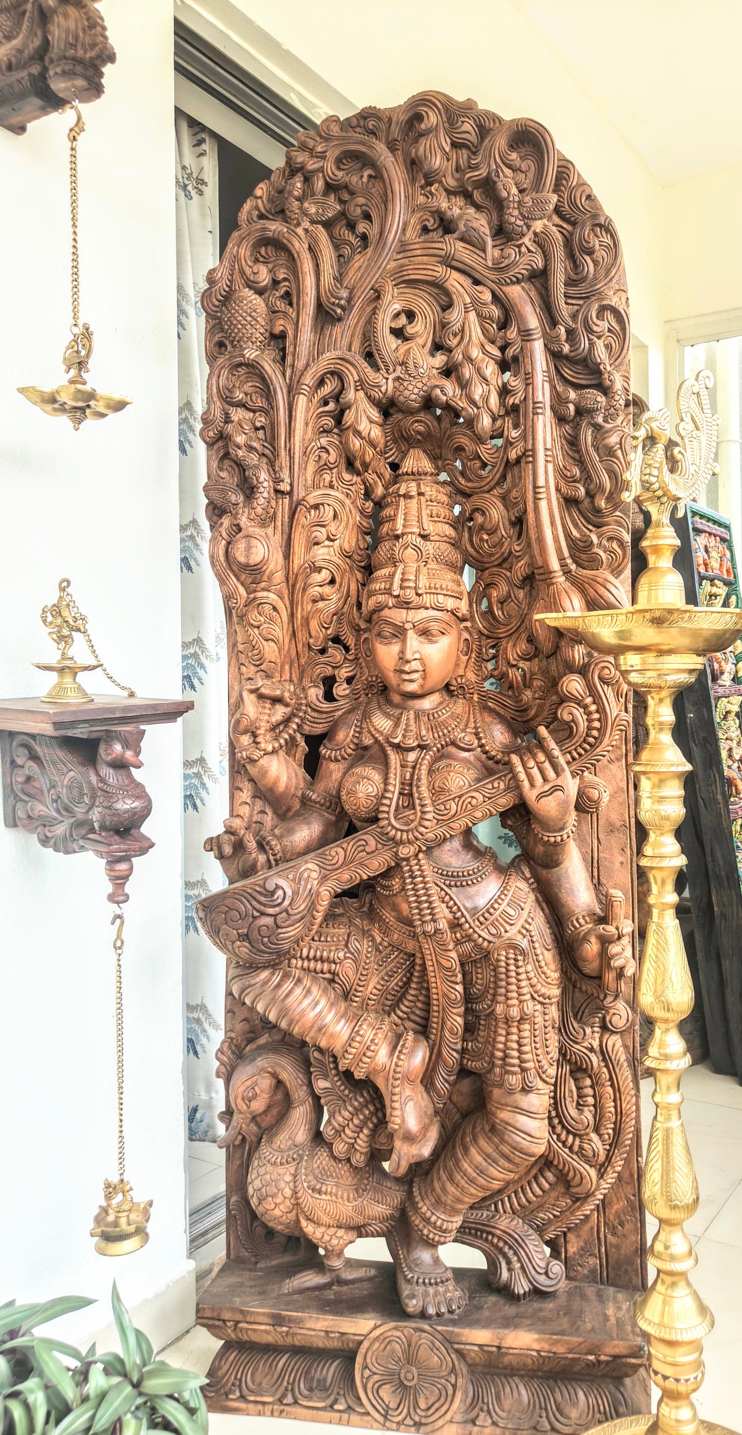 6 feet Saraswati Wall panel