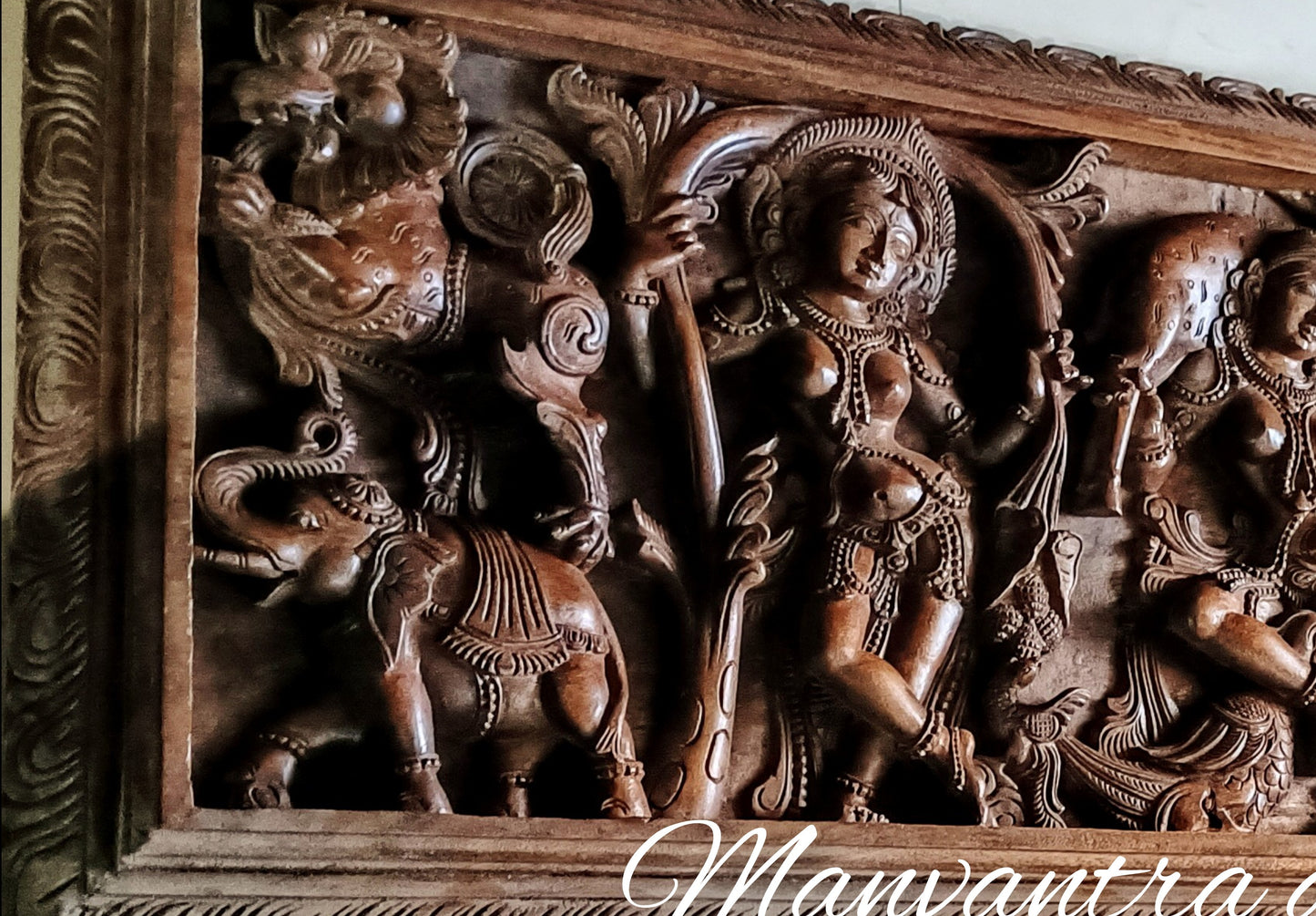 Apsara wooden wall panel
