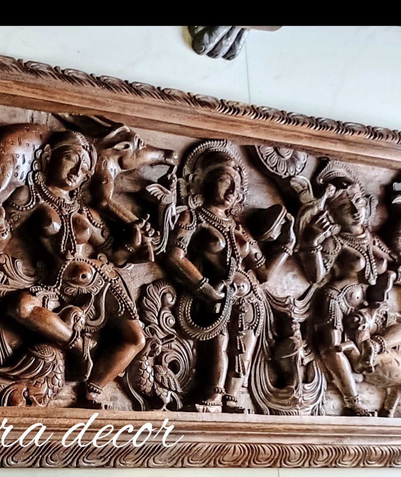 Apsara wooden wall panel