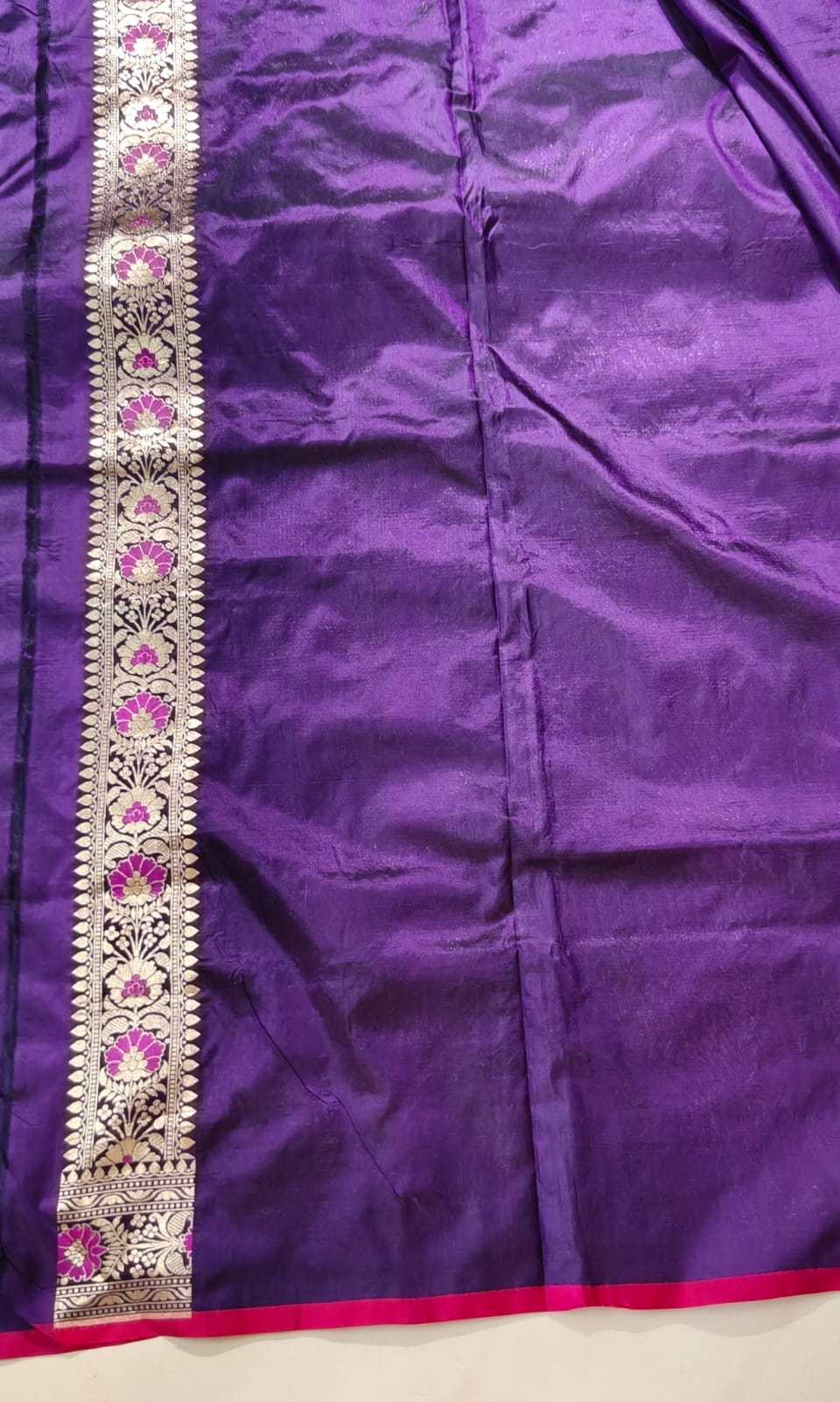 Pure Mulberry silk with pure zari completely hand woven