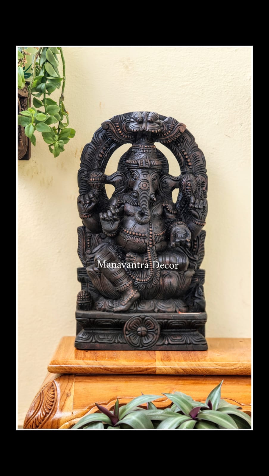 Ganesha statue panel
