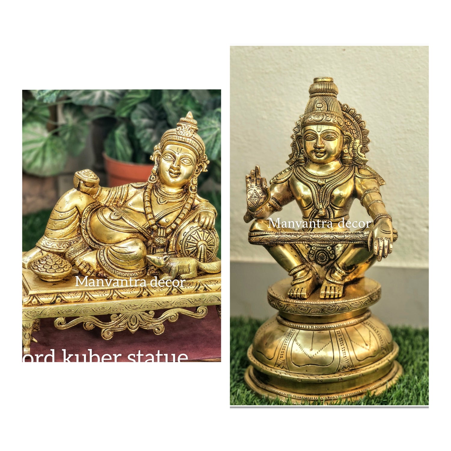 Lord Ayappa and lord kuber idols