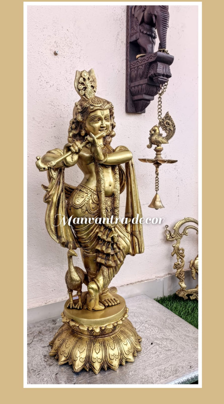 Brass Krishna /Radha Krishna idols