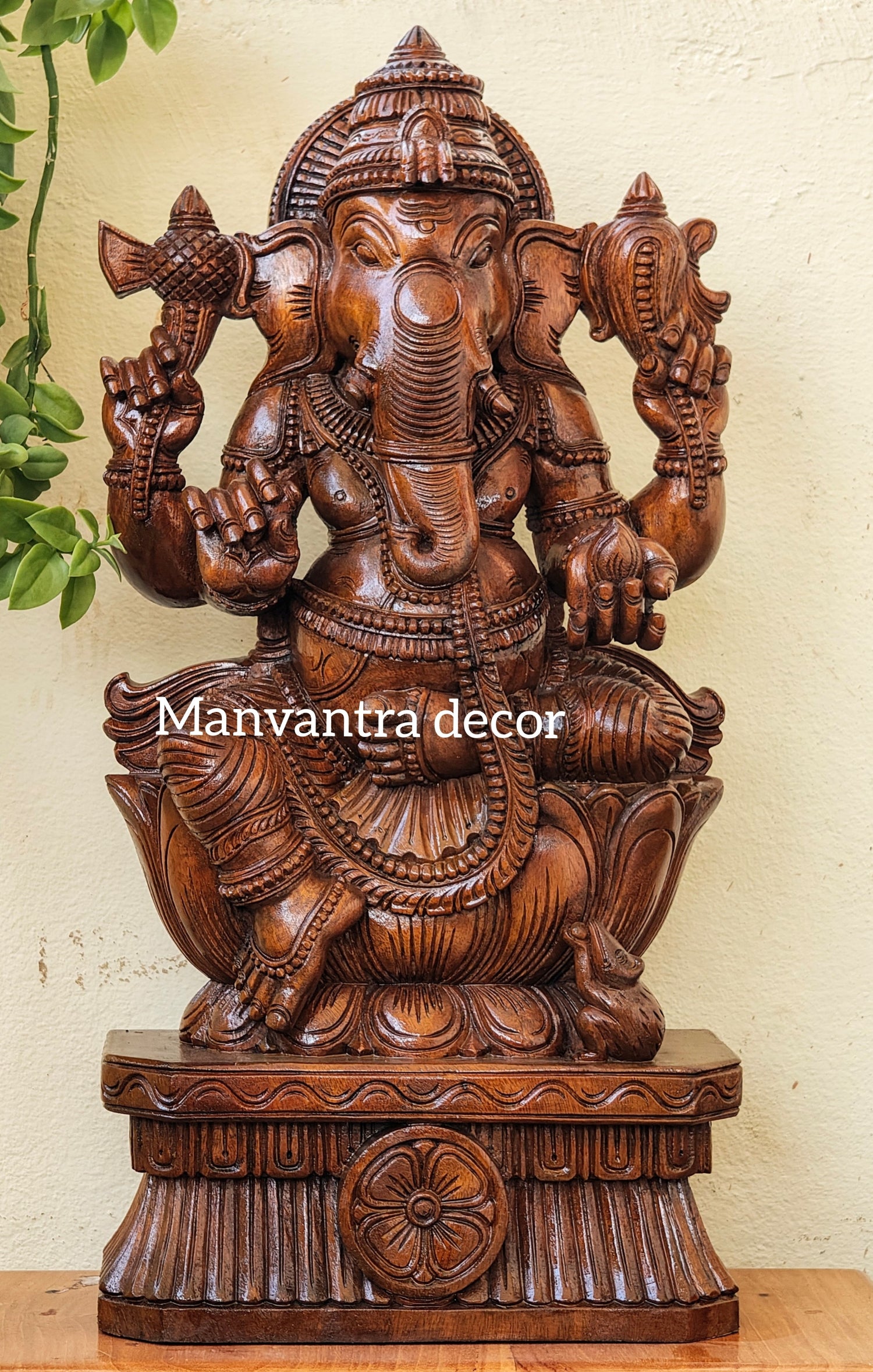 Artistic wooden Ganesha idols