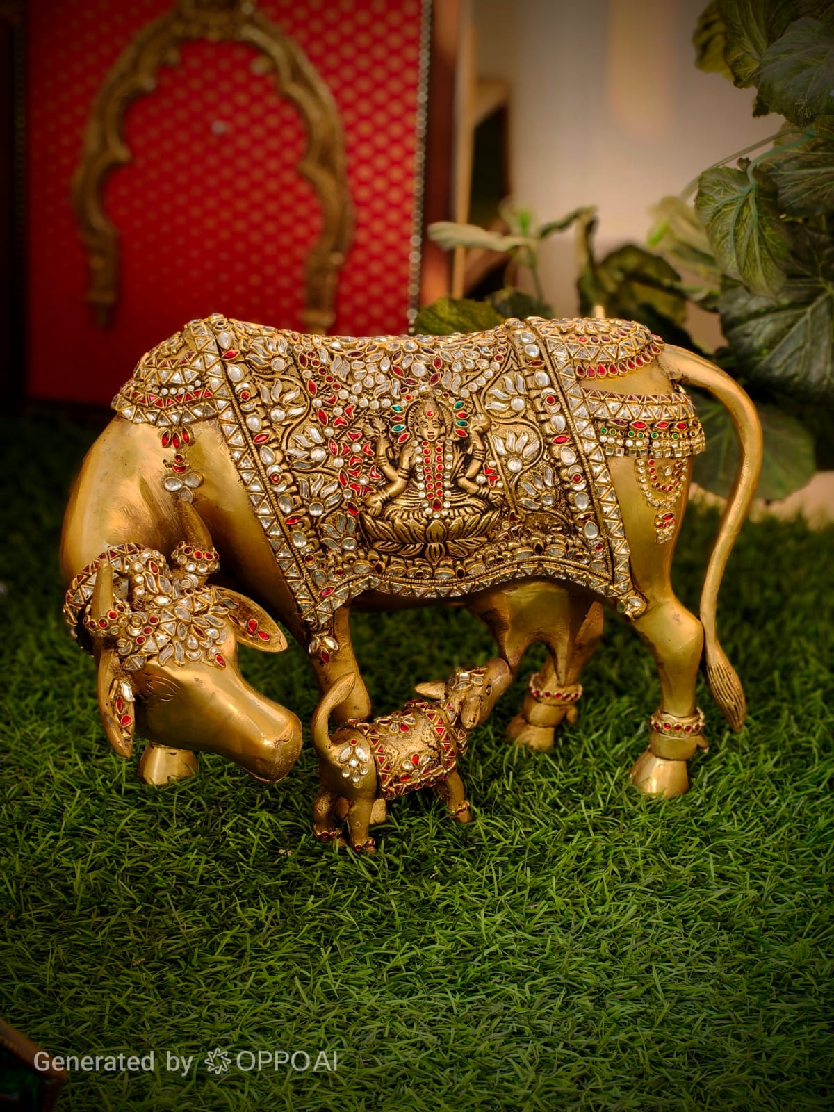 Cow Calf in brass