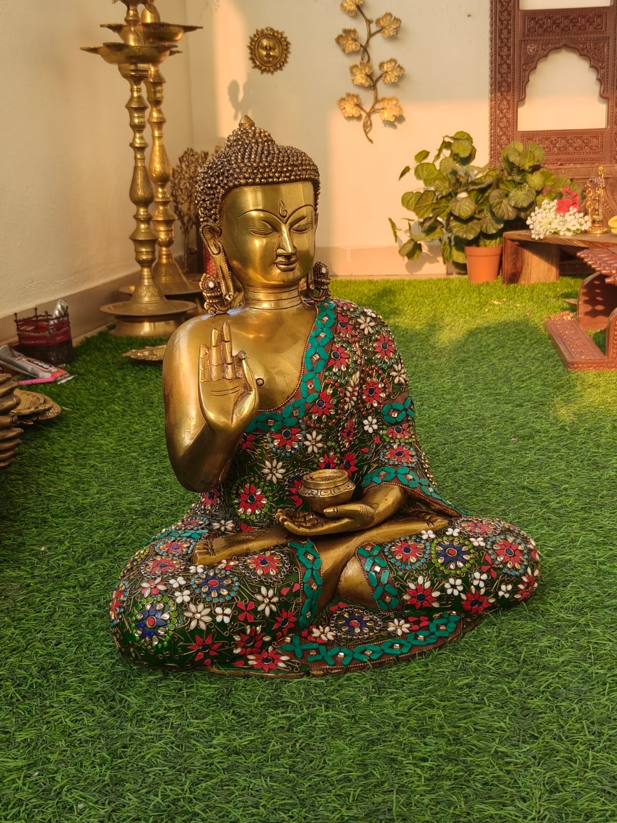 Buddha in stone work