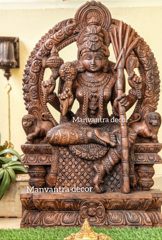 Lalitha Devi idol in solid teak wood Completely hand carved