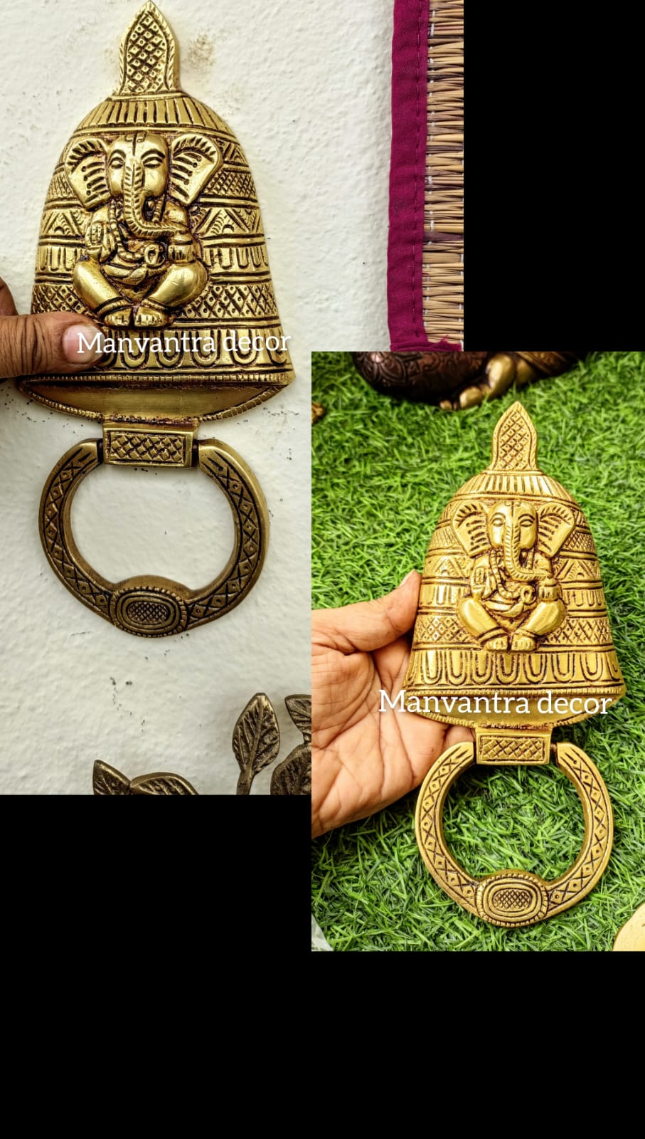 Door knocker Ganesh antique finish