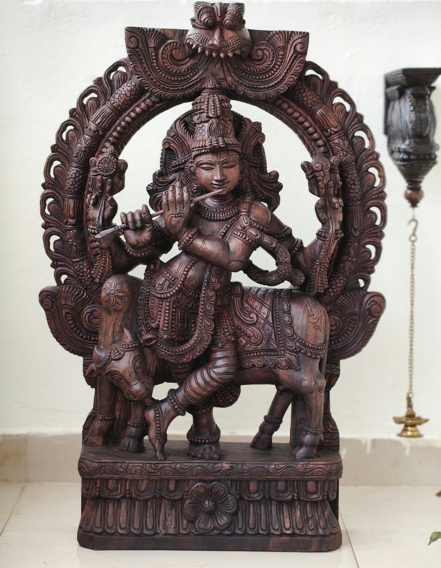 Cow krishna idol