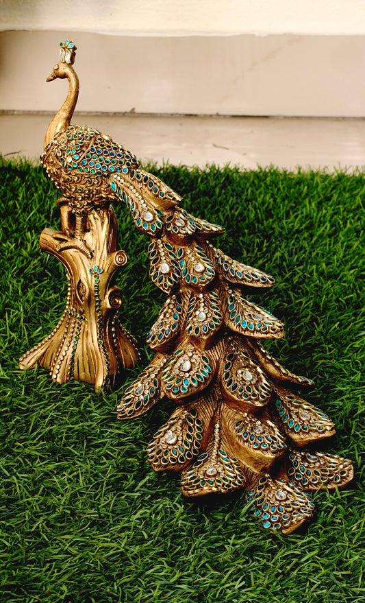 Peacock statue