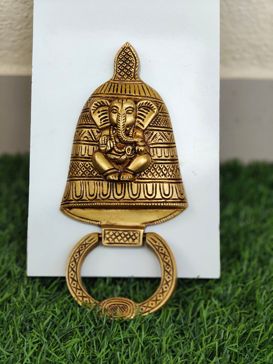 Door knocker - Ganesha design gold antique finish