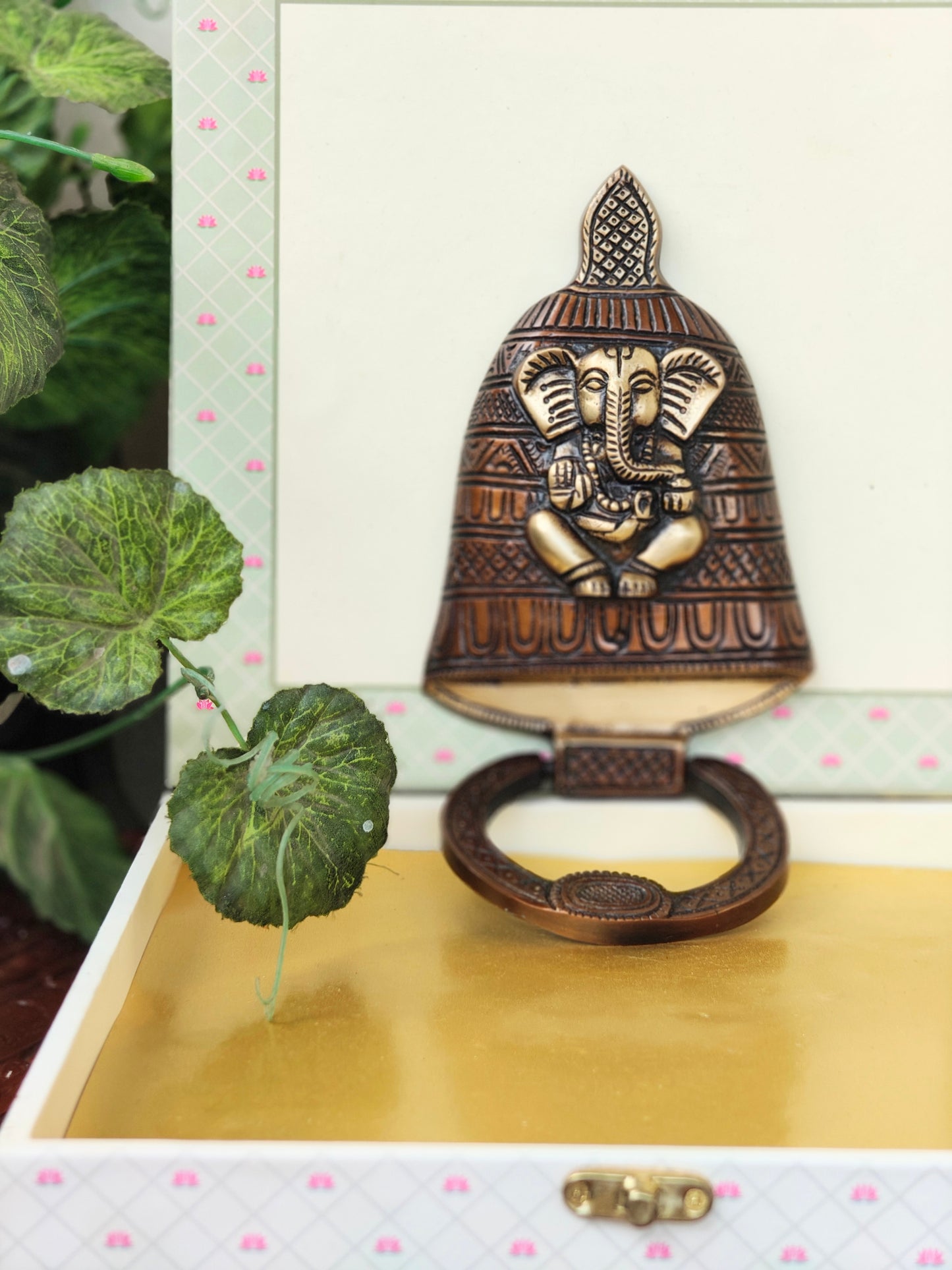 Door knocker Ganesh antique finish