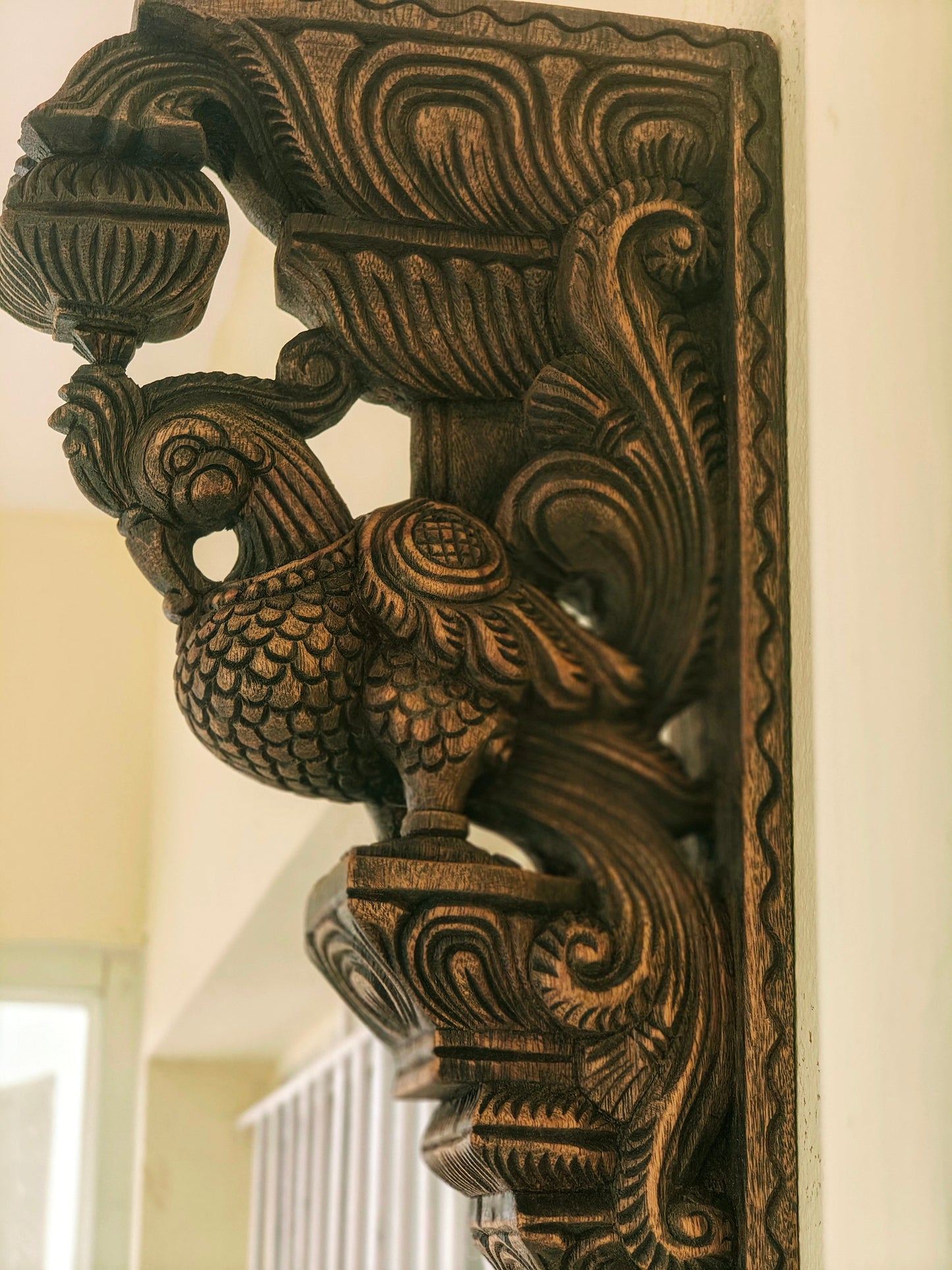 Peacock corbels