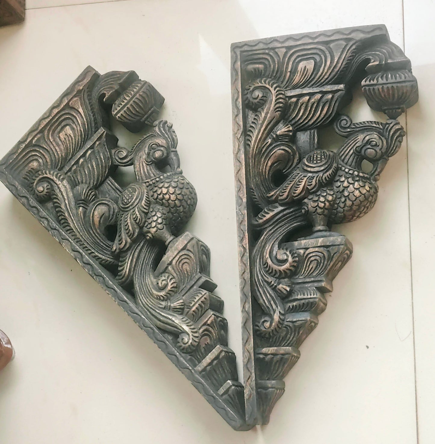 Peacock corbels