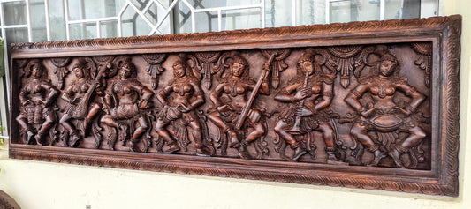 Wooden Apsara panel