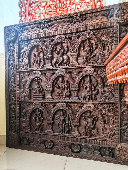 Wooden vishnu panel