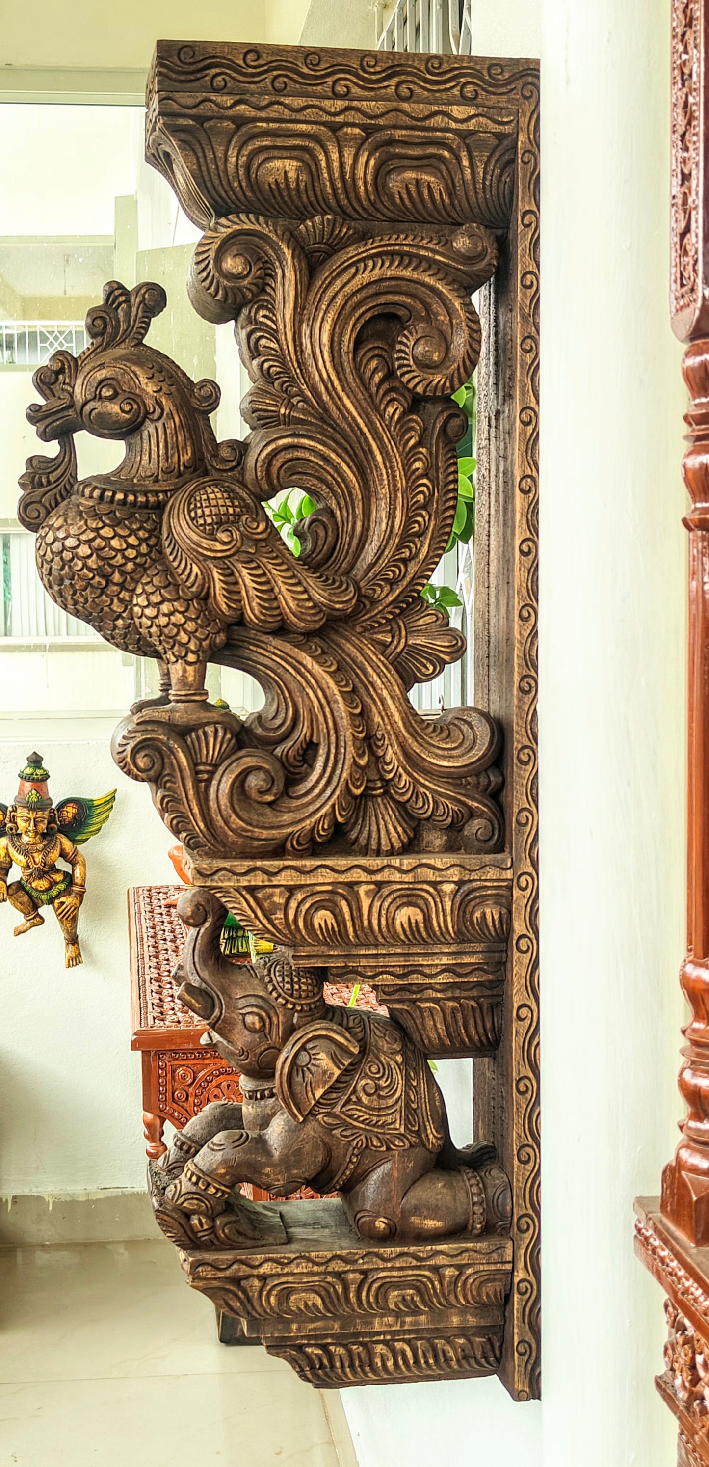 Peacock corbels