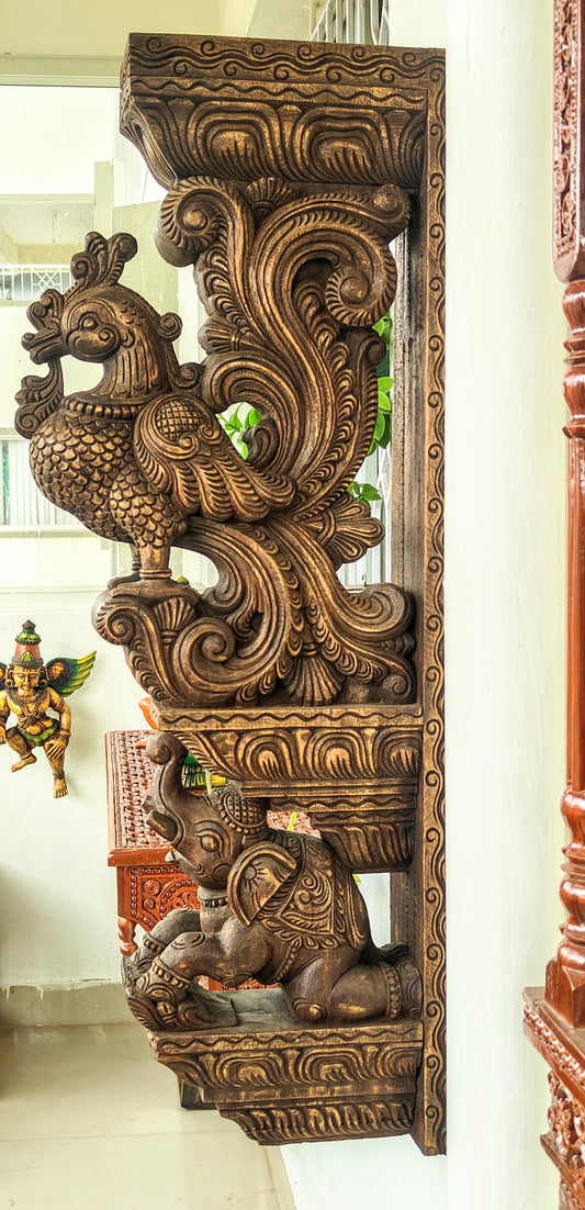 Peacock corbels