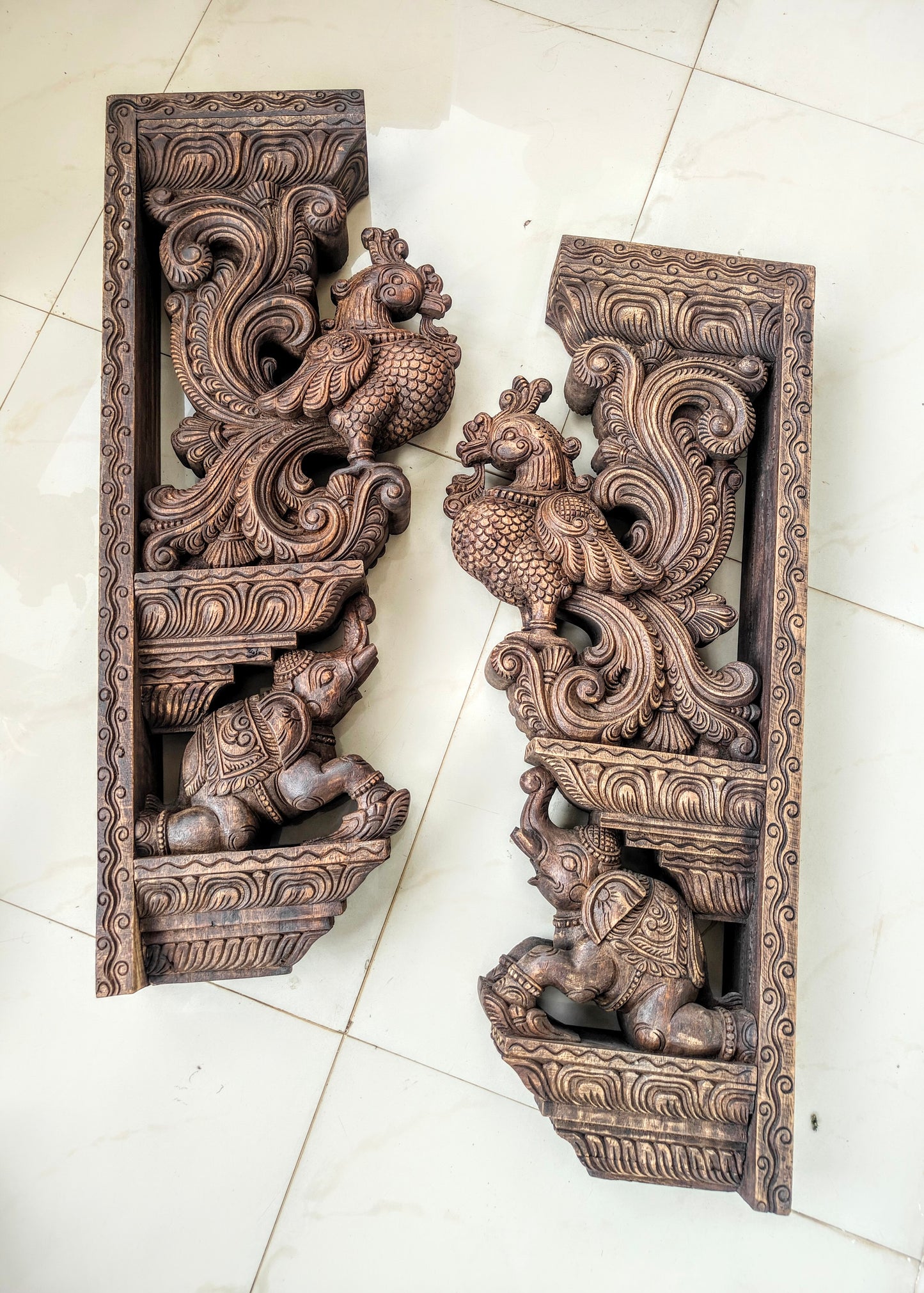 Peacock corbels