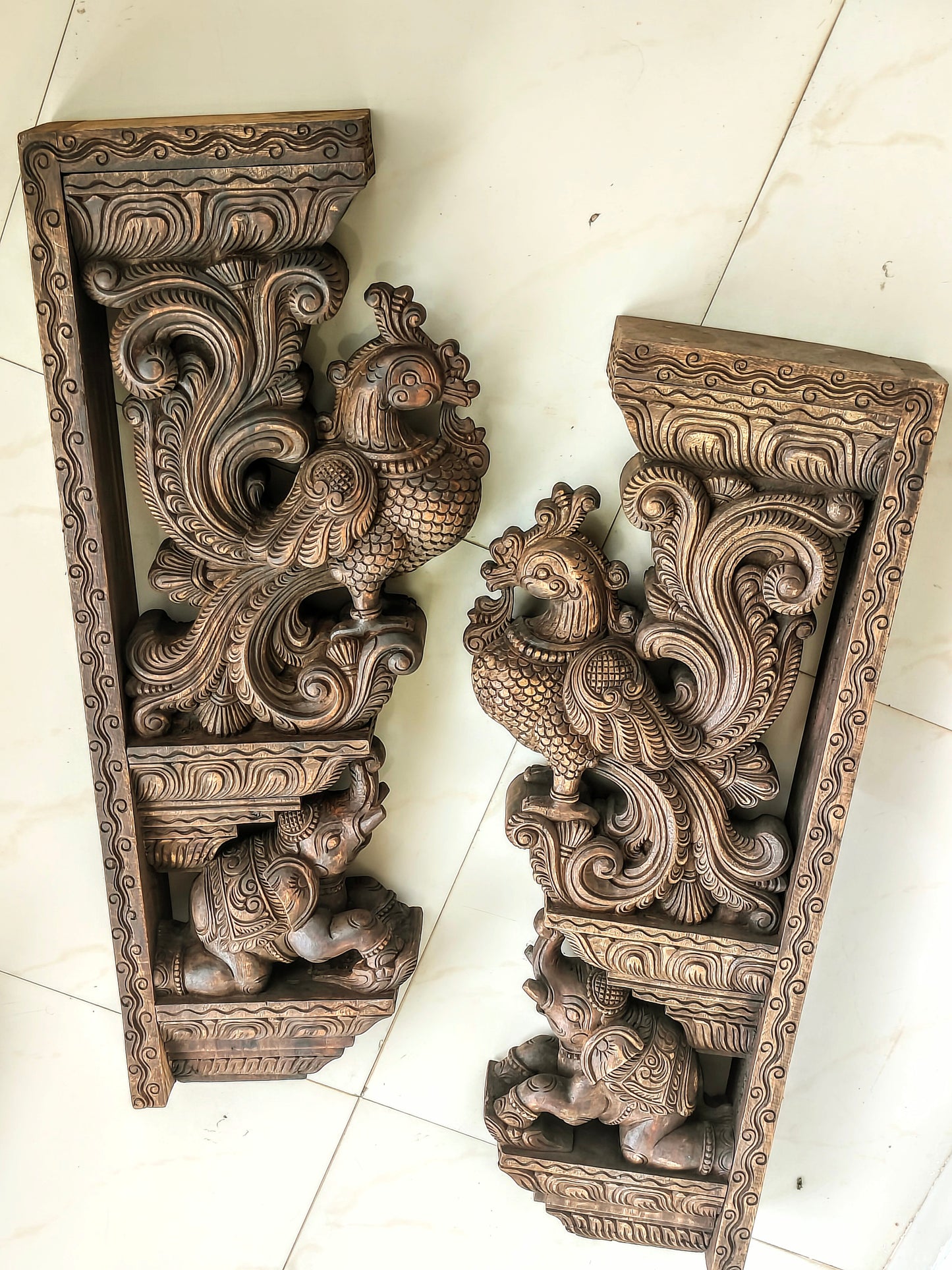 Peacock corbels