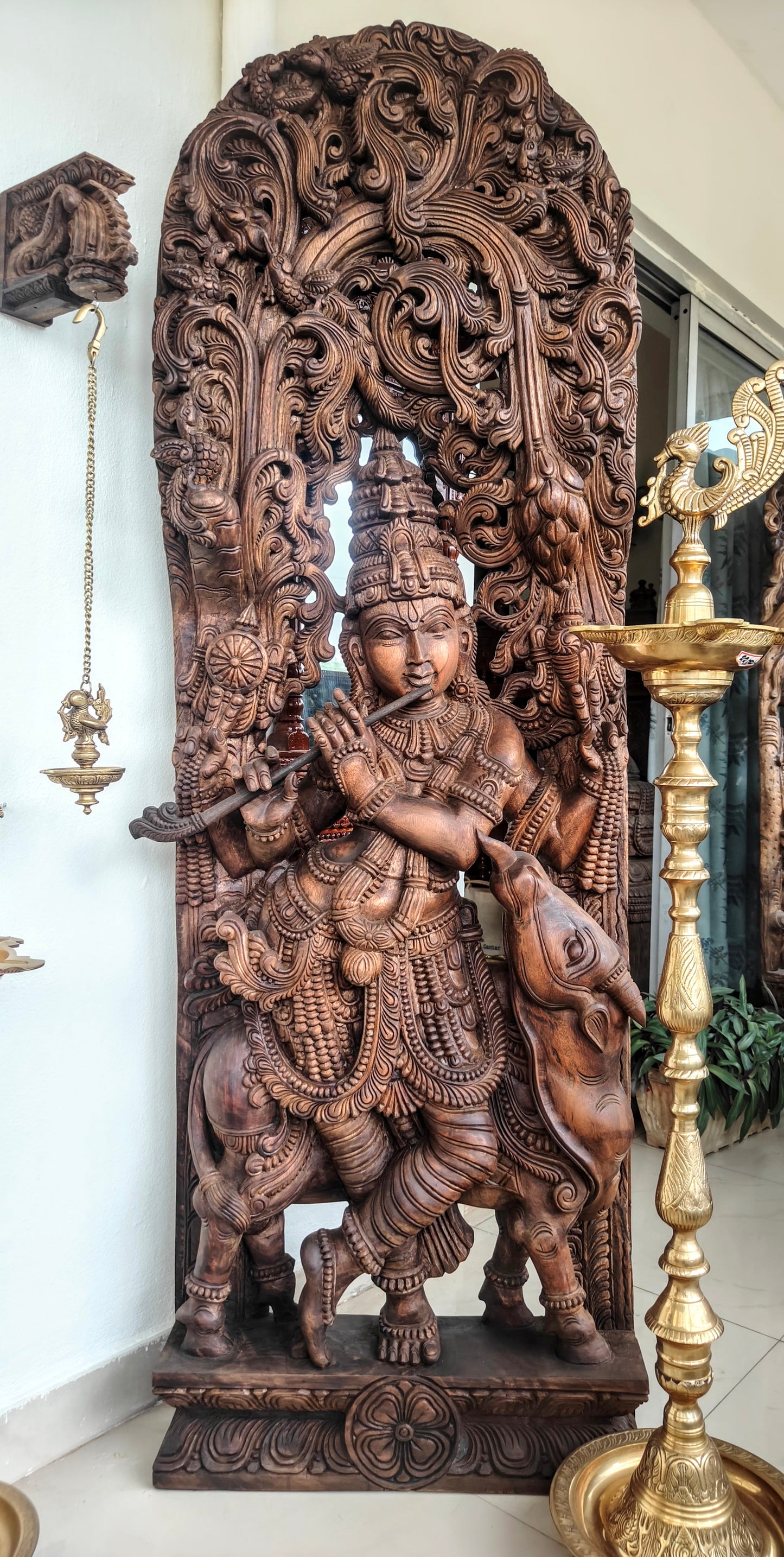 6 feet ht Cow krishna panel