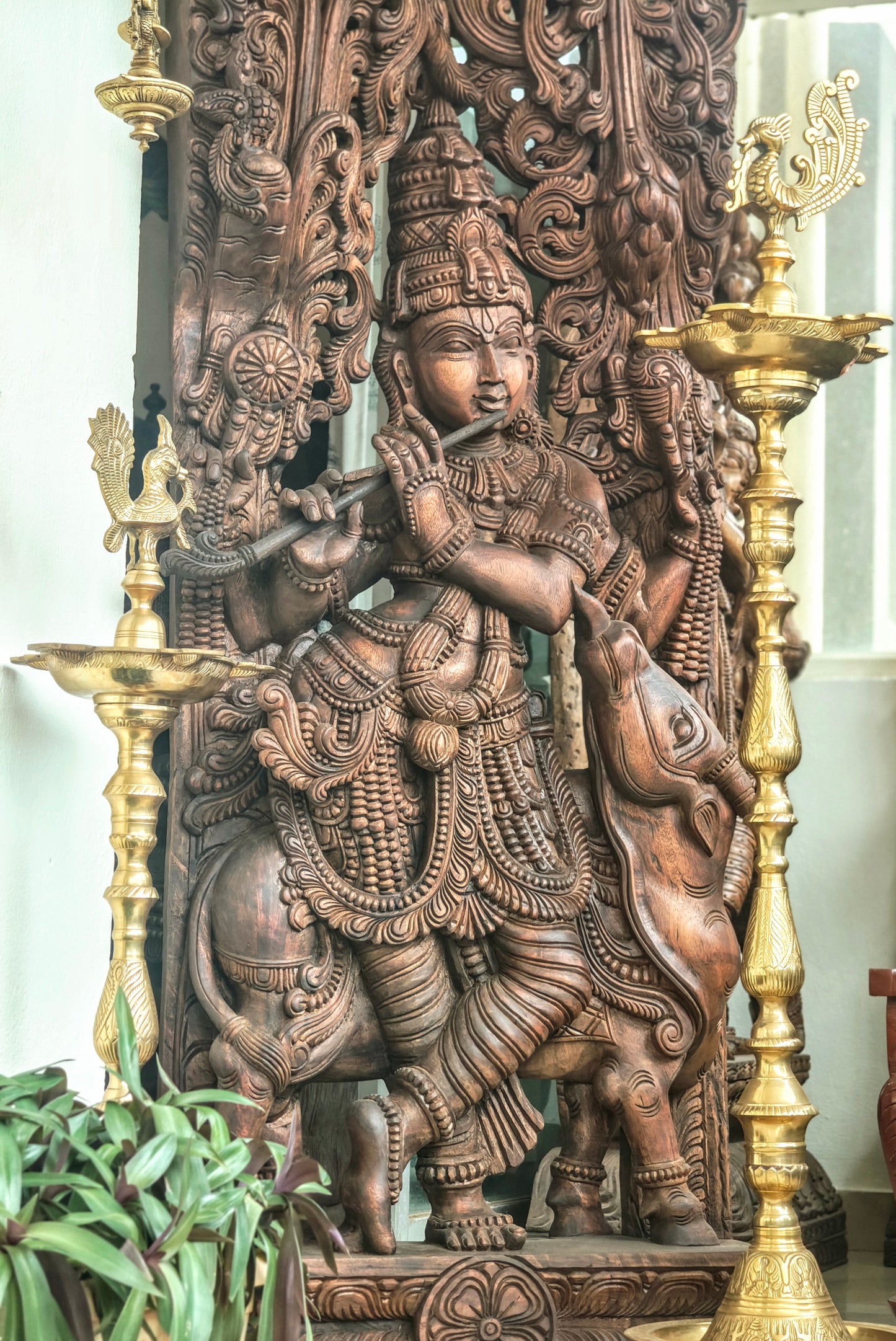 6 feet ht Cow krishna panel