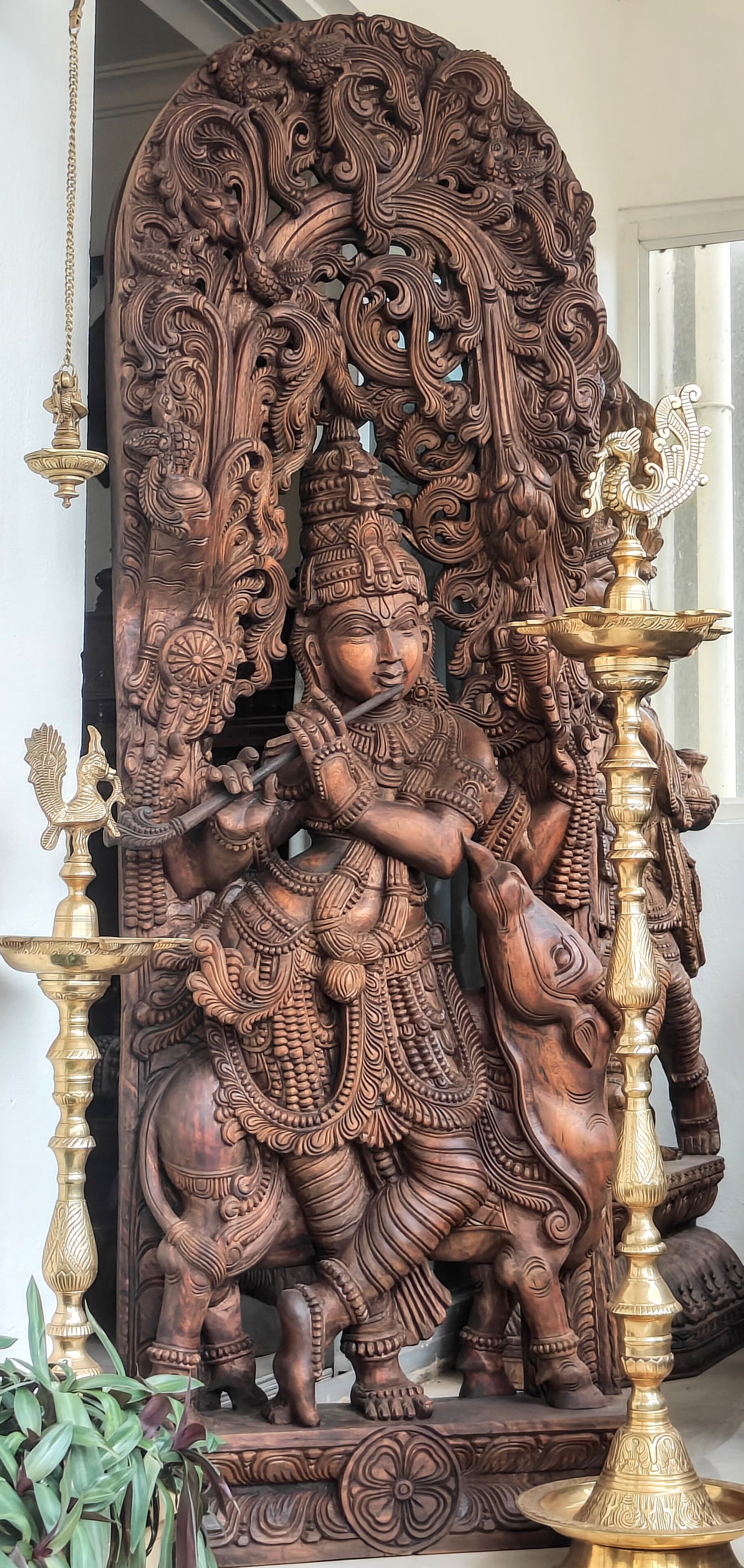 6 feet ht Cow krishna panel