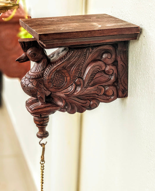 shelf corbel - peacock design ( single )