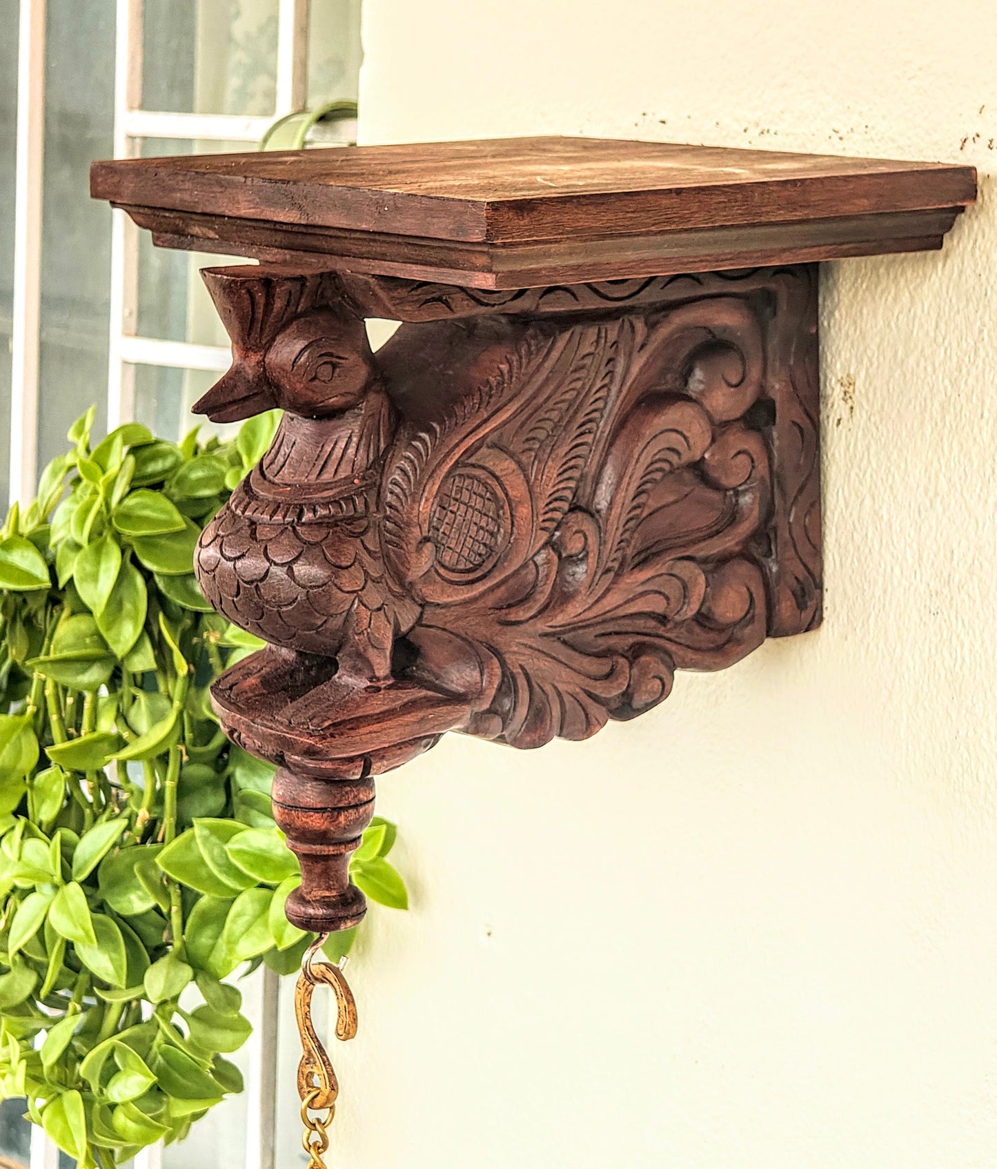 shelf corbel - peacock design ( single )