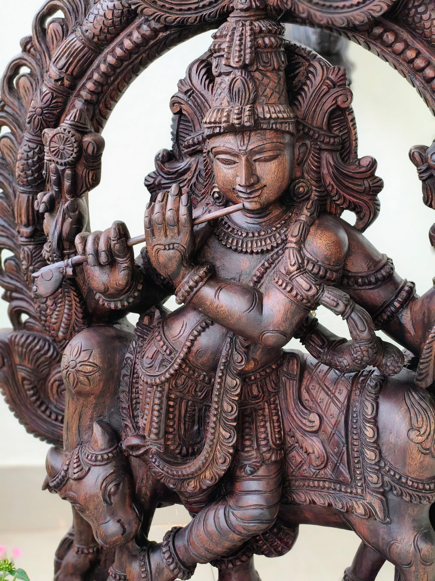 Cow krishna idol