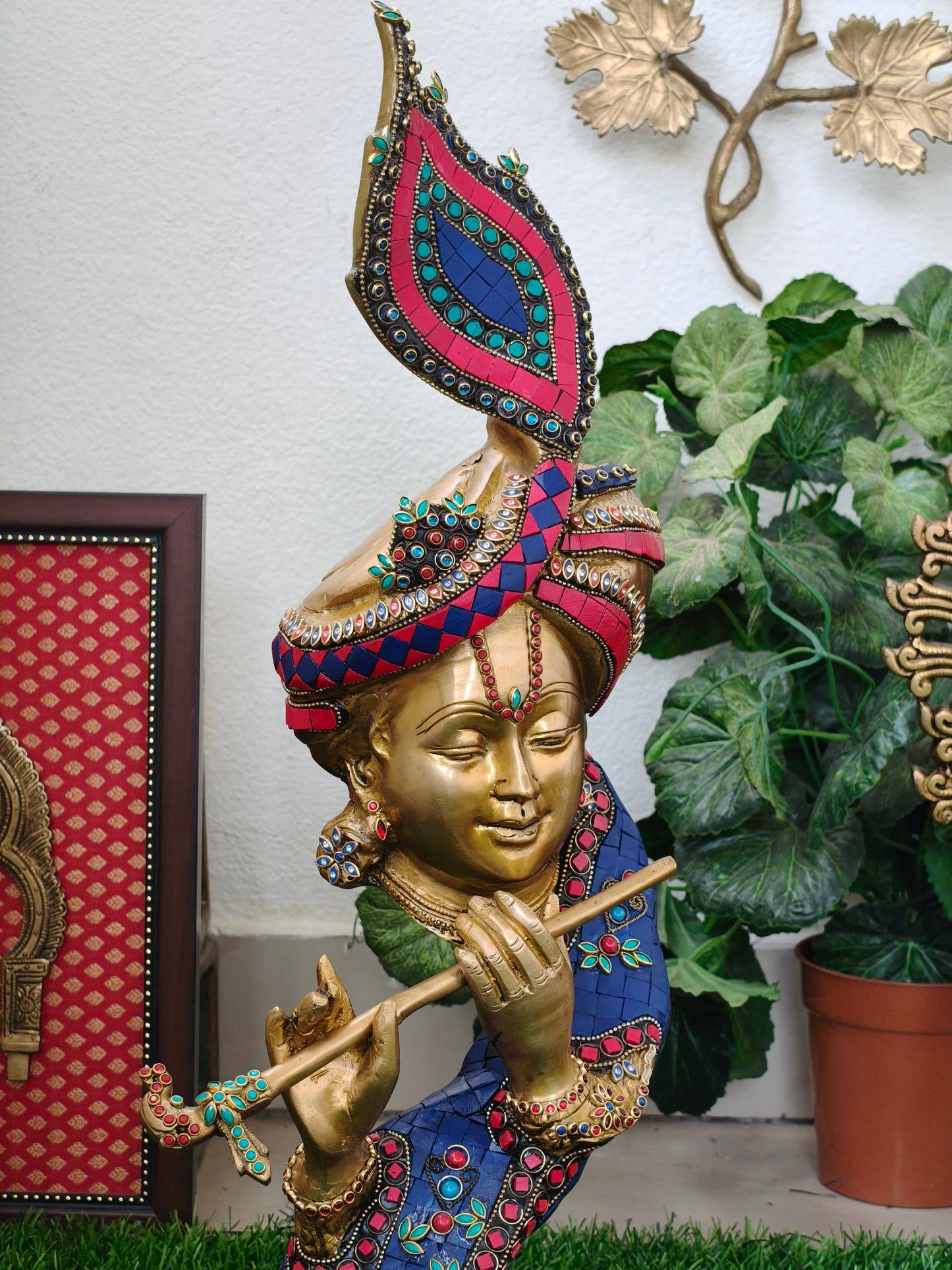 Krishna Bust in stonework
