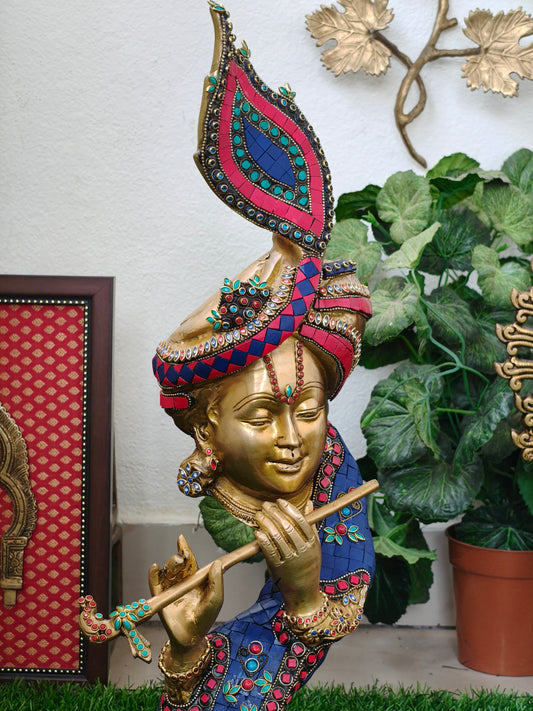Krishna Bust in stonework