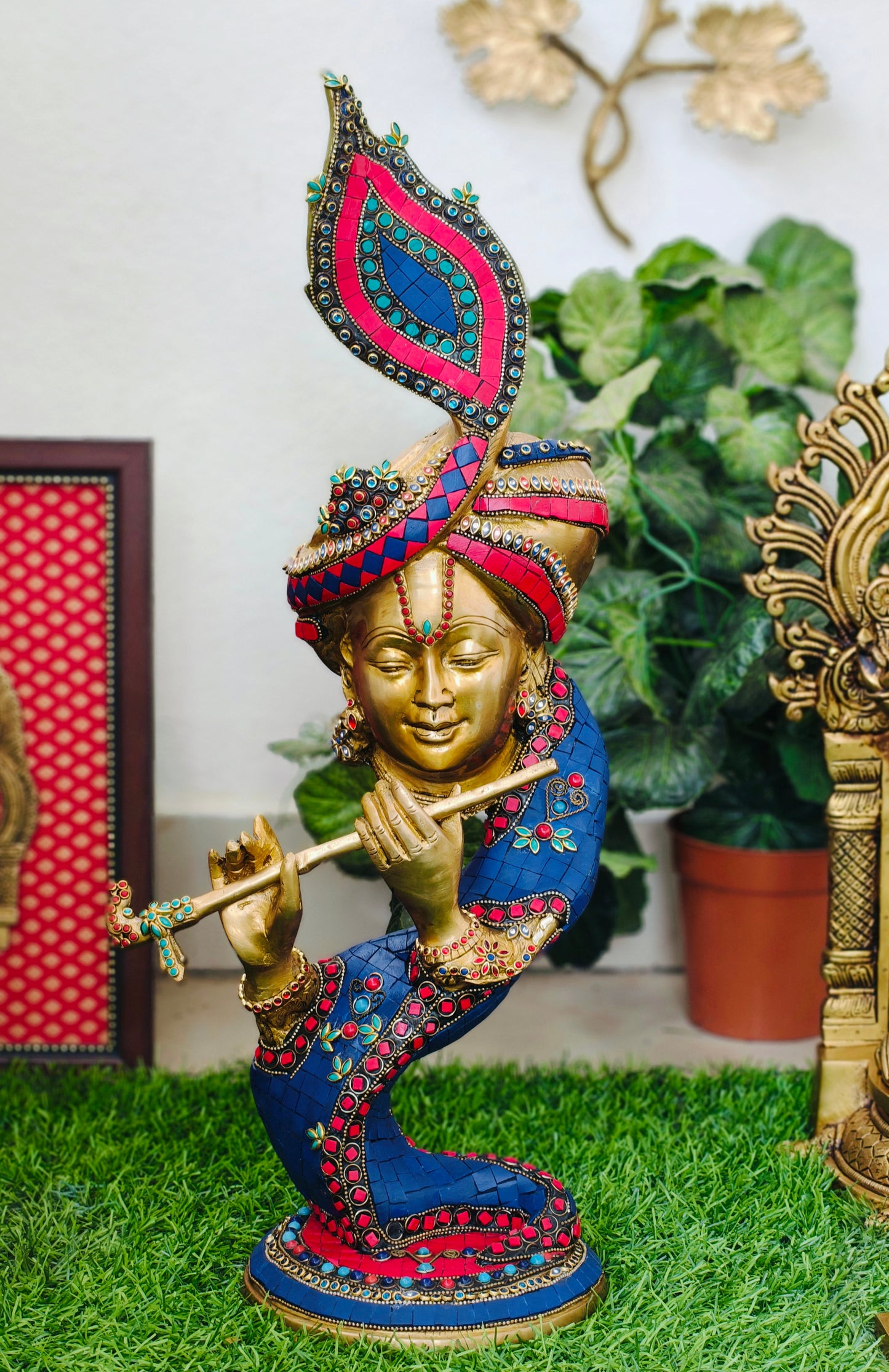 Krishna Bust in stonework
