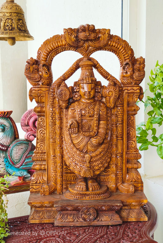 Wooden Balaji idol