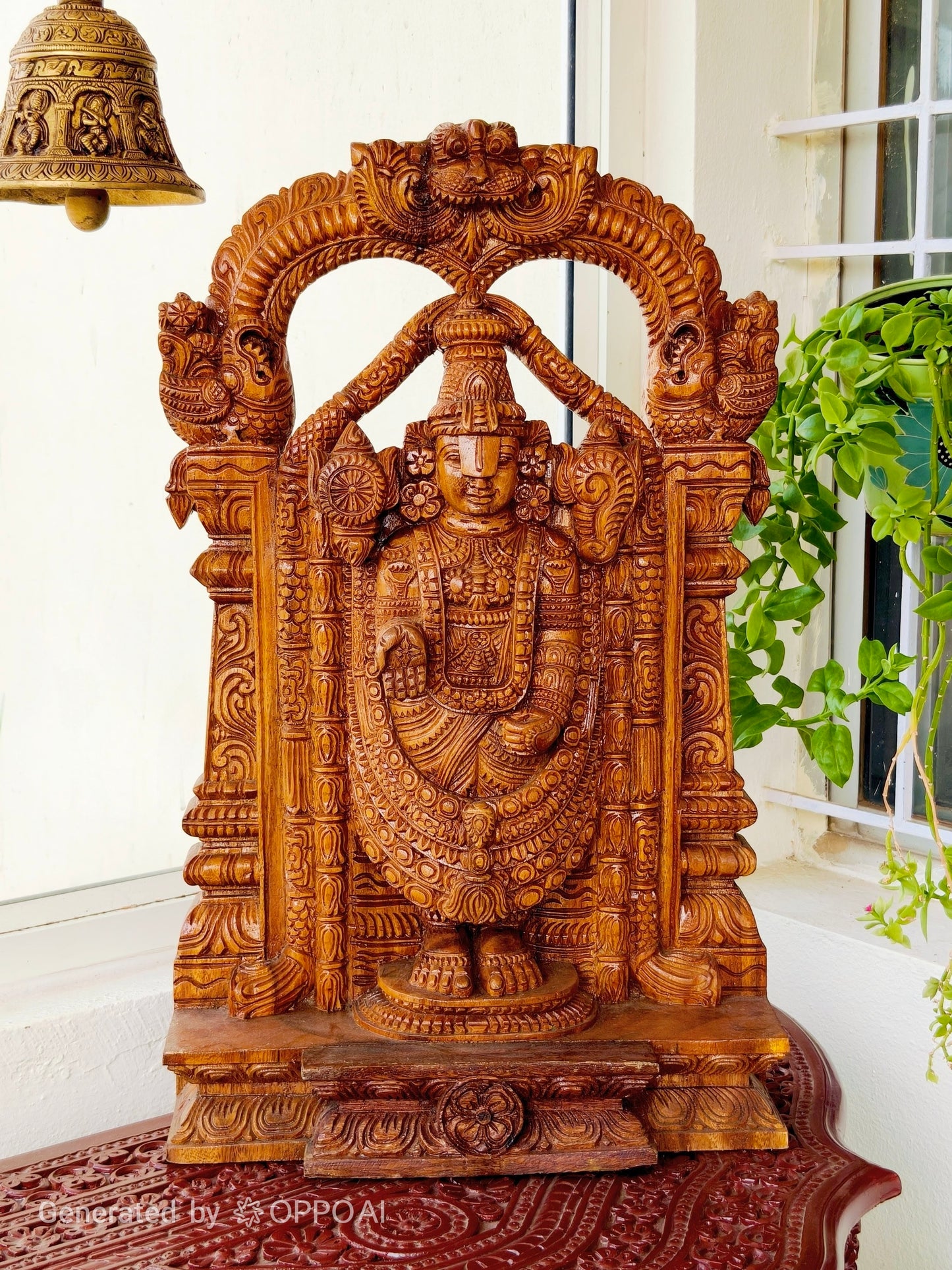 Wooden Balaji idol